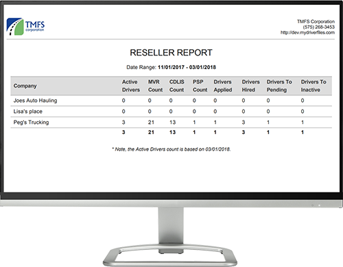 DQF Compliance Reseller Report